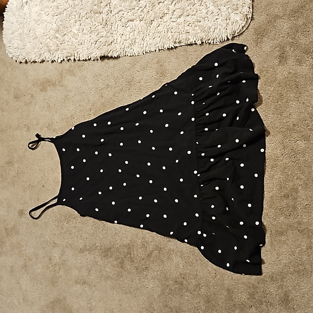 Old Navy large black and white polka dot dress